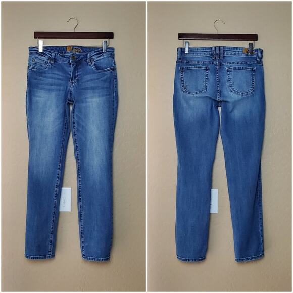 Kut from the Kloth Faded Wash Stretch Denim Jeans - Picture 2 of 9